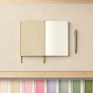 Eggshell-Colored PU Leather Mouse Pad (Ink-Absorbing)