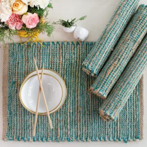 Handcrafted Bohemian Style Dining Placemats Set of 4, Soft Colored Table Mats, Ideal for Daily Dining, Holiday Gatherings, Farmhouse and Modern Interior Decoration